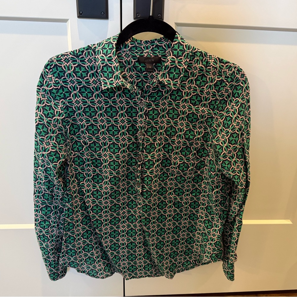 J. Crew Women’s Patterned Blouse - image 1
